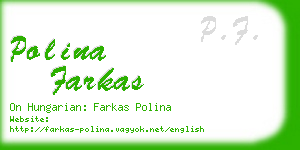 polina farkas business card